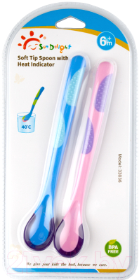 

Ложка для кормления Sun Delight, Голубой;розовый, 33036 меняющая цвет