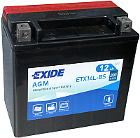 Мотоаккумулятор Exide ETX14L-BS (12 А/ч) - 