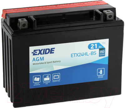 Мотоаккумулятор Exide ETX24HL-BS (21 А/ч)