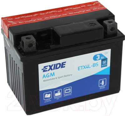 Мотоаккумулятор Exide ETX4L-BS (3 А/ч)