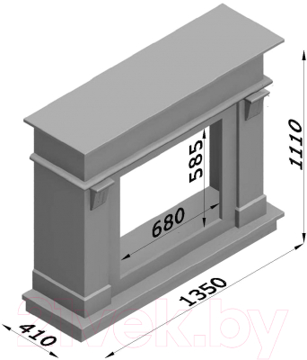 Портал для камина Glivi Санта-Лючия 135x41x111 Emperador Light (светло-коричневый)