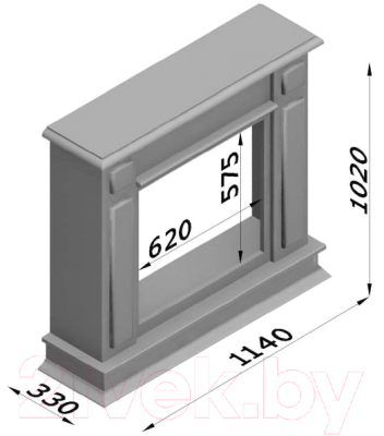 Портал для камина Glivi София 114x33x102 Rosa Perlino (розовый)