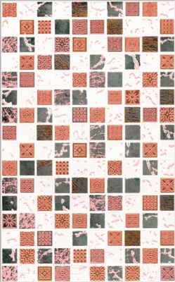 Плитка М-Квадрат Таурус 2 Мозаика 341542 (400x250, красный)