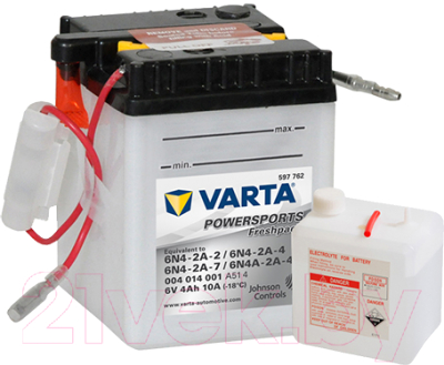 Мотоаккумулятор Varta Powersports 004014001 (4 А/ч)