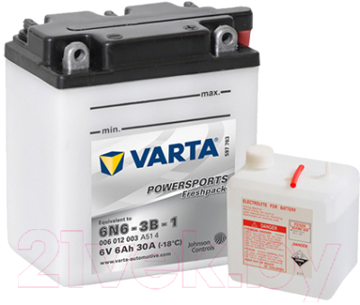Мотоаккумулятор Varta Powersports 006012003 (6 А/ч)