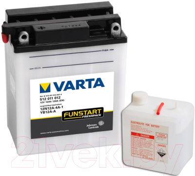 Мотоаккумулятор Varta 12N12A-4A-1 YB12A-A / 512011012 (12 А/ч)