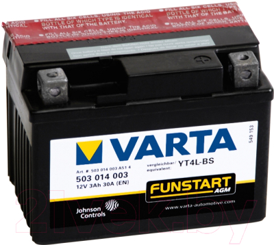 Мотоаккумулятор Varta YT4L-4 YT4L-BS / 503014003 (3 А/ч)