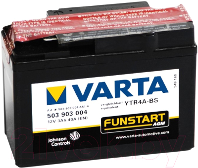 Мотоаккумулятор Varta YTR4A-BS / 503 903 004 (2 А/ч)
