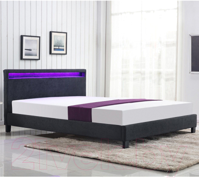 Двуспальная кровать Halmar Arda 160x200 (темно-серый)