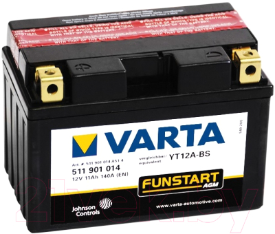 Мотоаккумулятор Varta YT12A-4 YT12A-BS / 511901014 (11 А/ч)