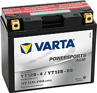 Мотоаккумулятор Varta Powersports AGM YT12B-B4/YT12B-BS / 512901019 (12 А/ч) - 