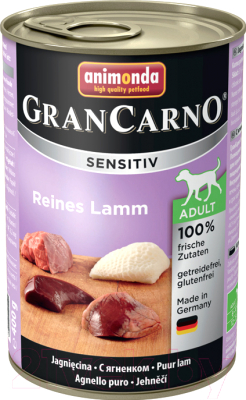 Влажный корм для собак Animonda GranCarno Sensitiv Adult с ягненком (400г)