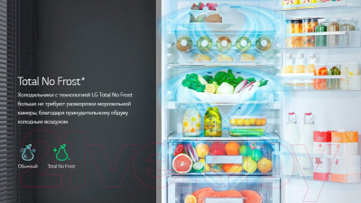 Холодильник с морозильником LG GA-B499YLUZ