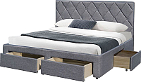 Двуспальная кровать Halmar Betina 160x200 (серый) - 