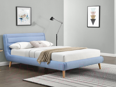 Полуторная кровать Halmar Elanda 140x200 (синий)