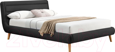 Полуторная кровать Halmar Elanda 140x200 (темно-серый)