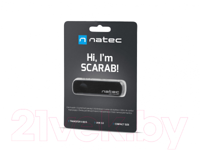 Картридер Natec Scarab SD/microSD USB3.0 NCZ-0789 (Black)