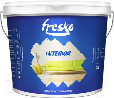 Краска Fresko Interior (1кг, белый)