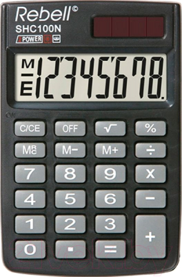 Калькулятор Rebell RE-SHC108 BX (8р, черный)