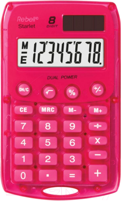 Калькулятор Rebell RE-STARLETP BX (8р, розовый)