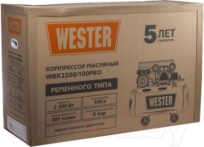 Воздушный компрессор Wester WBK2200/100PRO (631639)