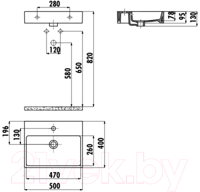 Умывальник Creavit Next 40 NX242-00CB00E-0000