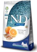 Сухой корм для собак Farmina N&D Ocean Herring & Orange Adult Mini (2.5кг) - 