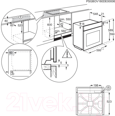 Электрический духовой шкаф Electrolux OEM3H50X