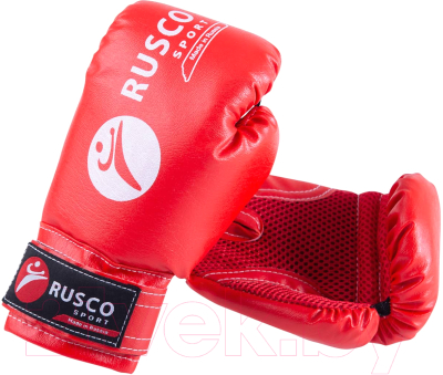 Набор для бокса детский RuscoSport 6oz (черный/красный)