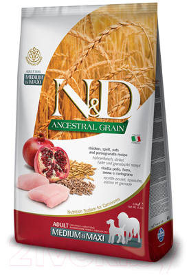 Сухой корм для собак Farmina N&D Low Grain Chicken & Pomegranate Adult Medium/Maxi (15кг)