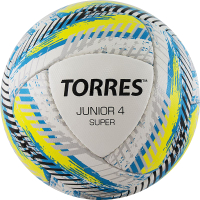 Футбольный мяч Torres Junior-4 Super HS/ F320304 (р-р 4, белый/желтый/голубой) - 