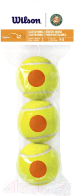 Набор теннисных мячей Wilson Roland Garros / WRT147700 (3шт)