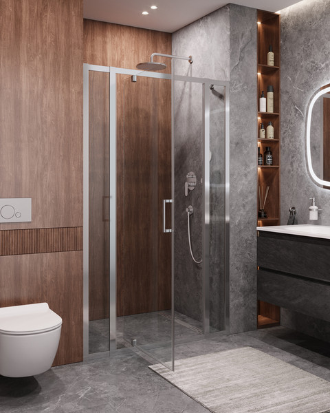 Купить Душевая дверь Cezares MOLVENO-BA-12-90+40-C-Cr-IV 130x190 в Жодино