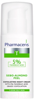 Крем для лица Pharmaceris T Sebo- Almond Peel ночной с 5% миндальной кислотой (50мл)