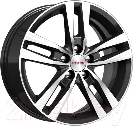 Литой диск K&K Rassvet 16x6.5" 5x114.3мм DIA 66.1мм ET 40мм Алмаз черный