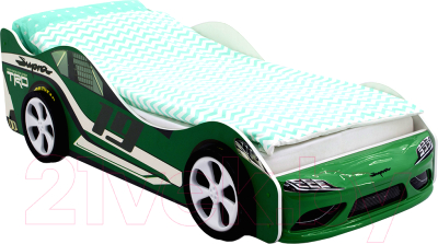 Стилизованная кровать детская Бельмарко Супра / 1249 (зеленый)