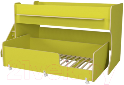 Изображение товара Двухъярусная кровать детская Можга Капризун 7 / Р444 (лайм)