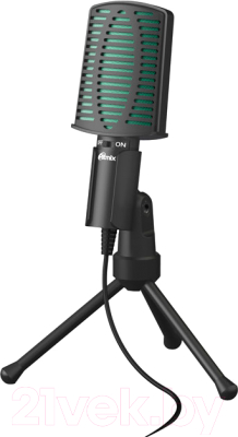 Микрофон Ritmix RDM-126 (черный/зеленый)