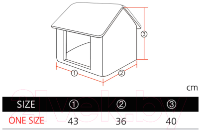 Домик для животных Pinkaholic Zinnia House / NASA-AU7406-IV-FR (розовый)