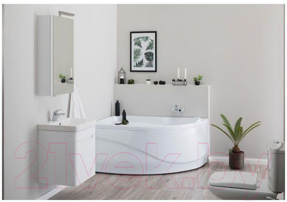 Ванна акриловая Aquanet Graciosa 150x90 L (с каркасом и экраном) — фото 5