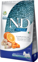 Сухой корм для собак Farmina N&D Low Grain Free Ocean Pumpkin Codfish&Orange Adult Mini (7кг) - 