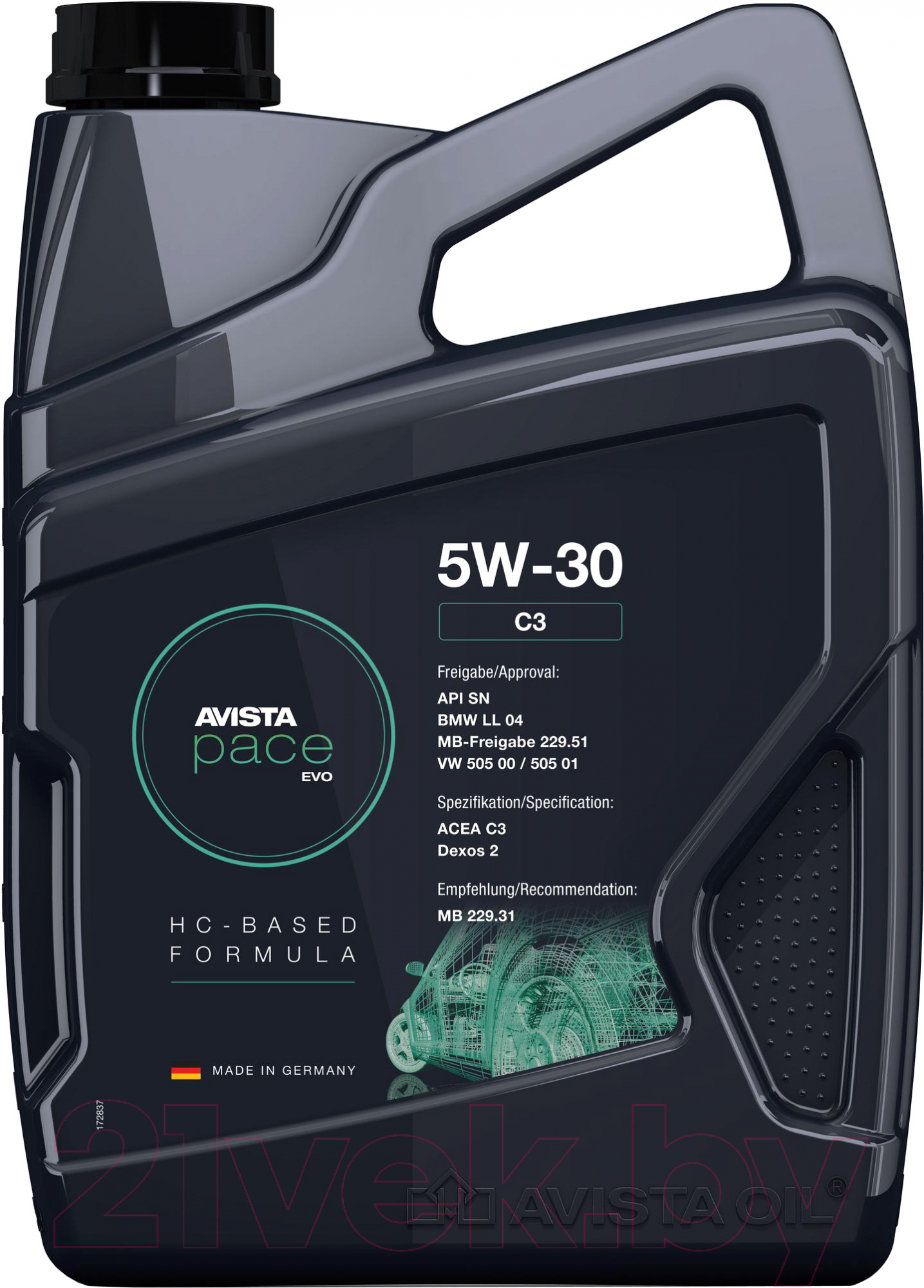 Моторное масло Avista Pace Evo C3 5W30 / 173503 (5л)