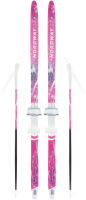 Комплект беговых лыж Nordway 17SPSWM120 / A17ENDXS012-KW (р-р 120, розовый/белый) - 