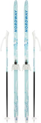 Комплект беговых лыж Nordway 17SPWM140 / A17ENDXS013-WM (р-р 140, белый/синий)