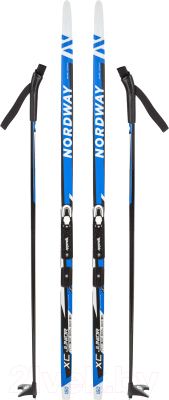 Комплект беговых лыж Nordway 15JNR06170 / 15JNR-06 (р-р 170, синий)