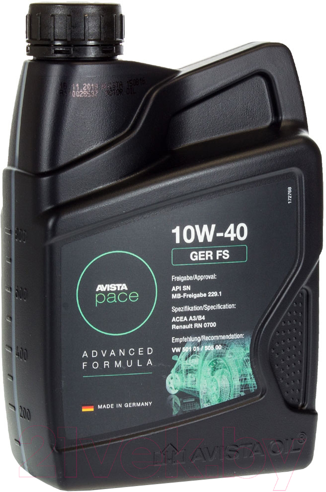 Моторное масло Avista Pace Ger FS 10W40 / 150816 (1л)