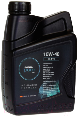 Моторное масло Avista Pure Evo CI-4 TS 10W40 / 153282 (1л)