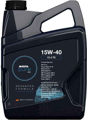 Моторное масло Avista Pure Evo CI-4 TS 15W40 / 150799 (5л)