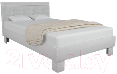 Полуторная кровать Аквилон Азалия №1200М  (бодега белый/белый пунто)