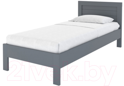 Односпальная кровать Proson Кристофер 90x200 (серая эмаль/сосна)